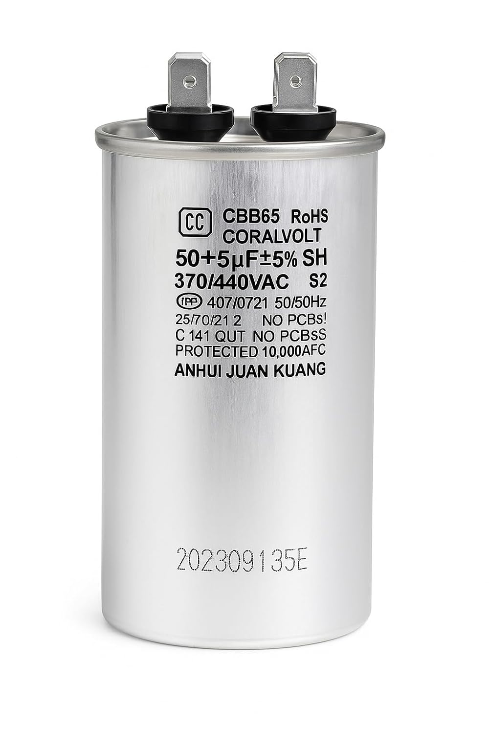 Lotto Di 10 Condensatori CBB65-R 70+7,5 UF 370-440V AC - Alta Qualità Per Motori