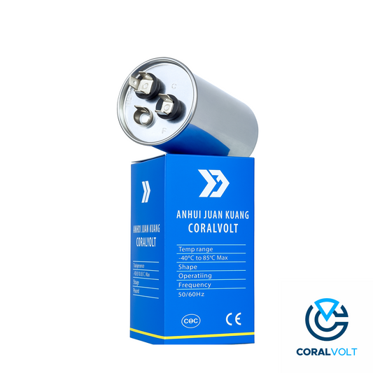 35+5 µF Dual Run Round HVAC Capacitor – 370/440V AC | CBB65, UL Rated